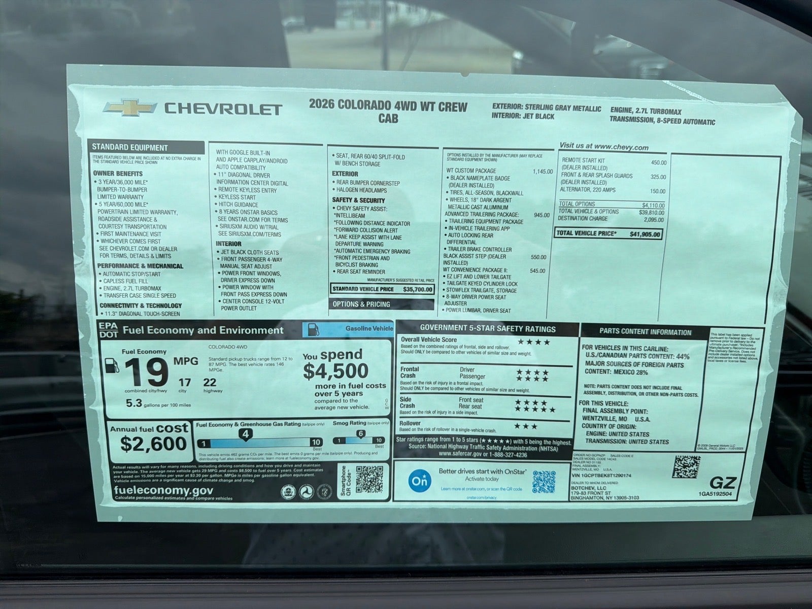 2026 Chevrolet Colorado WT